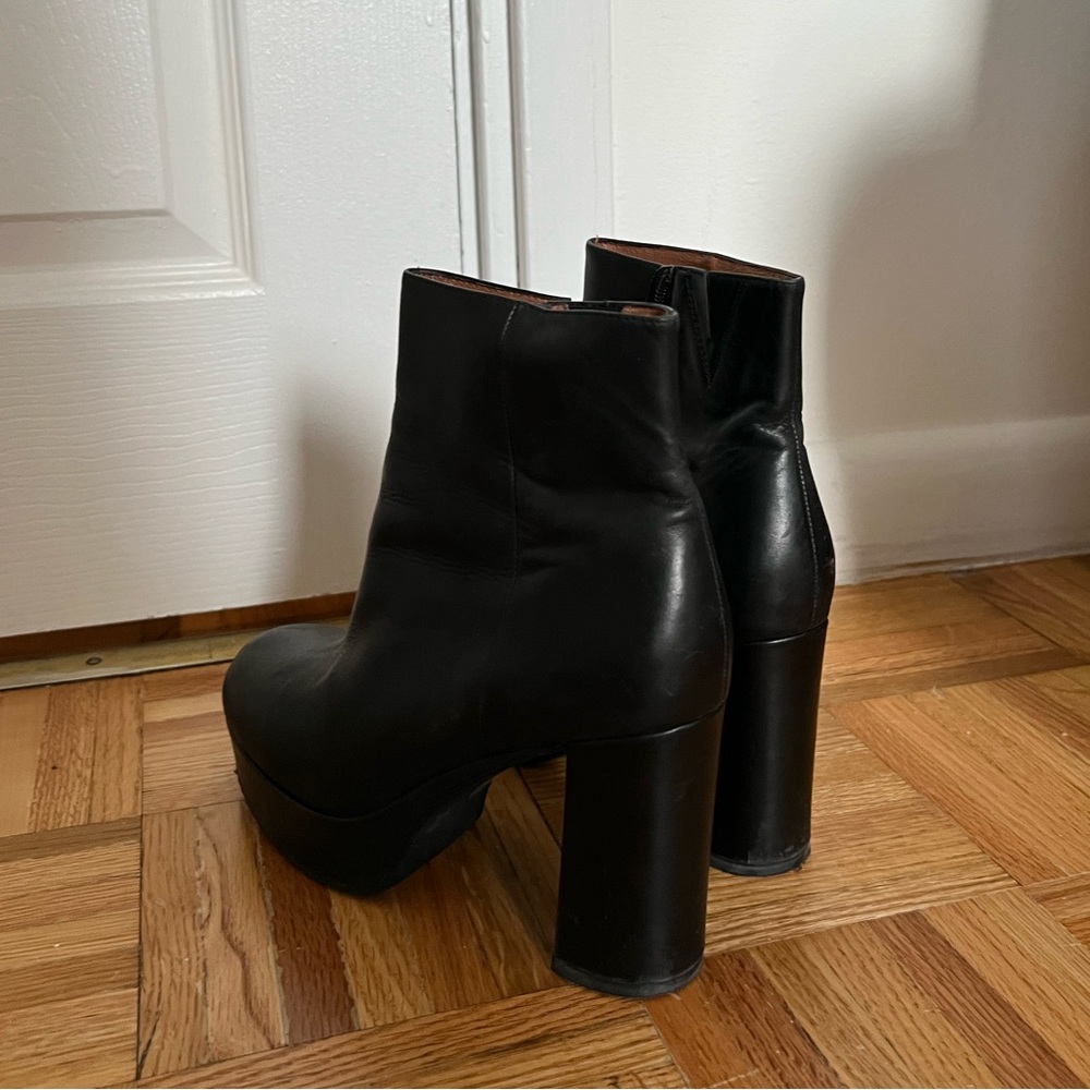 Jeffrey Campbell Heeled Boots Black Leather size 8.5